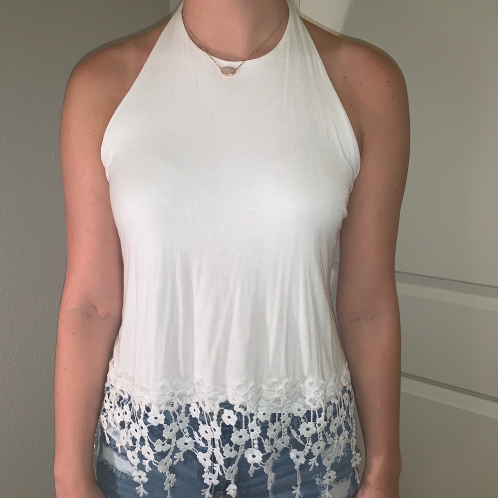 White Tie-Back Blouse